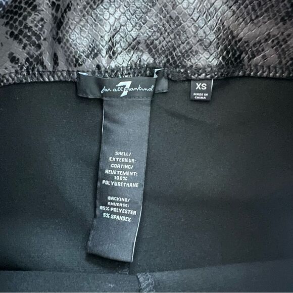 7 For All Mankind Snakeskin Print Faux Leather Leggings - Picture 7 of 7